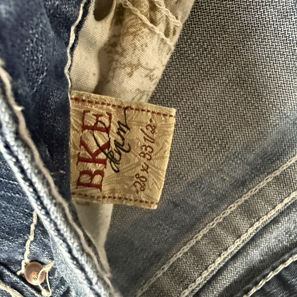 BKE Stella Womens Slim Low Rise Bootcut Jeans 28X31.5 Dark Blue Denim Stretch - Picture 6 of 7